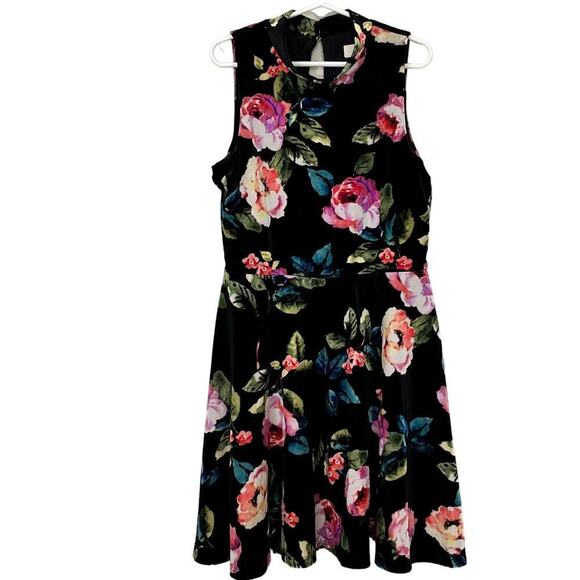 CB Girls Other - CB Girls Size 10 Dress Velvet Like Stretch Soft Floral